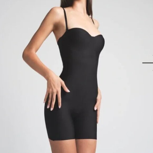 SKIMS Other - SKIMS Body Zoned Underwire Mid Thigh Bodysuit Womens LDD Onyx Black Shaping NWT